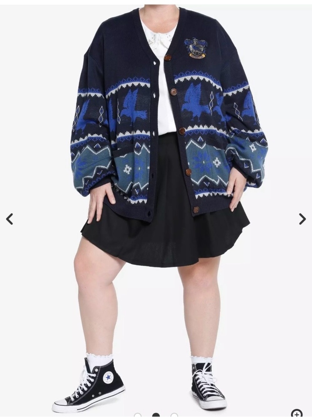 Harry Potter Raverclaw  Knit Cardigan with Button Front size 2X